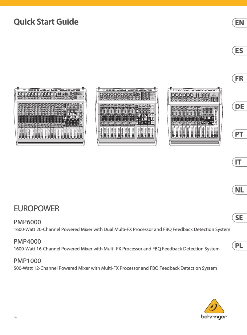 Imagen de la primera página del manual del dispositivo Europower PMP4000