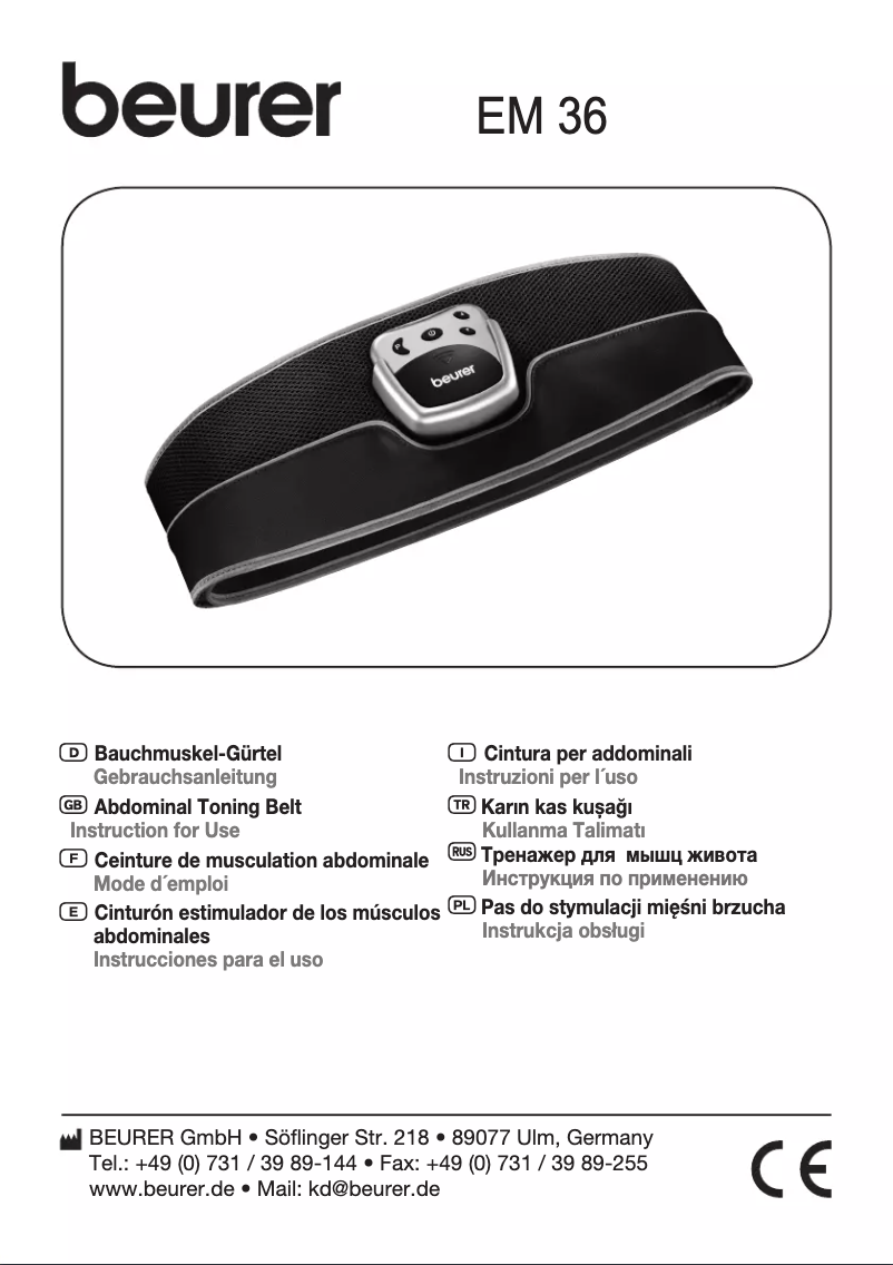 Página 1 del manual Manual de usuario Beurer EM 36