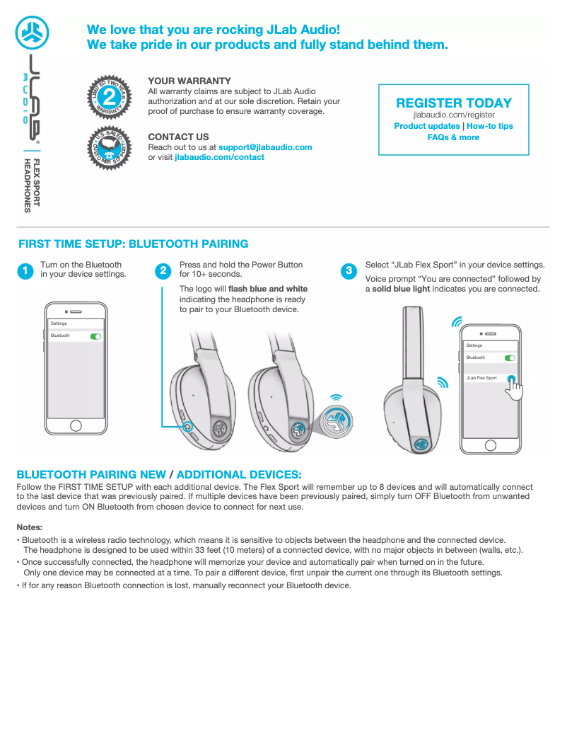 Imagen de la primera página del manual del dispositivo Flex Sport
