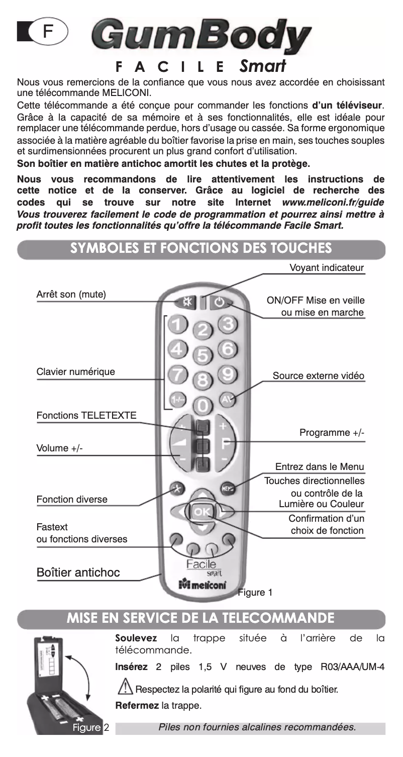Imagen de la primera página del manual del dispositivo Gumbody Facile Smart