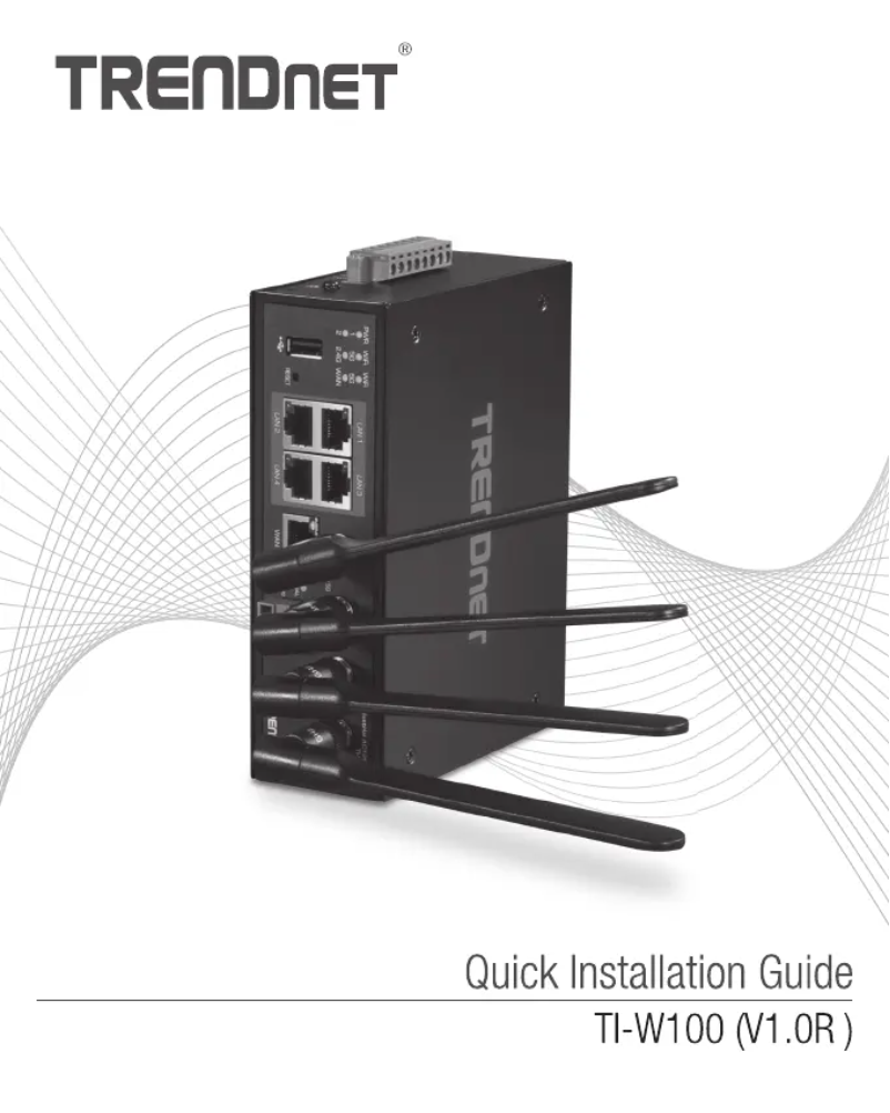 Imagen de la primera página del manual del dispositivo TI-W100