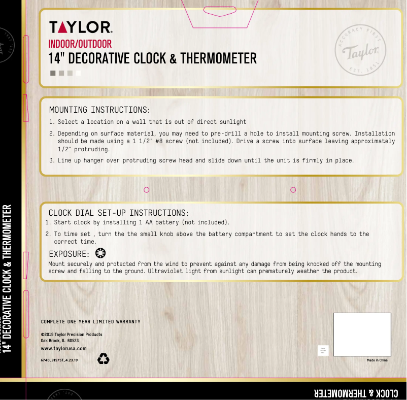 Página 1 del manual Manual de usuario Taylor 6740