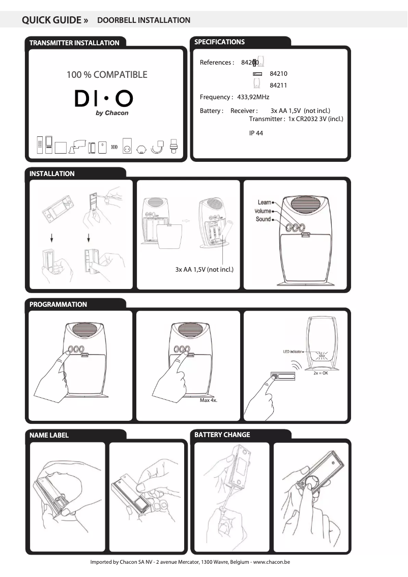 Página 1 del manual Manual de usuario Chacon 84200