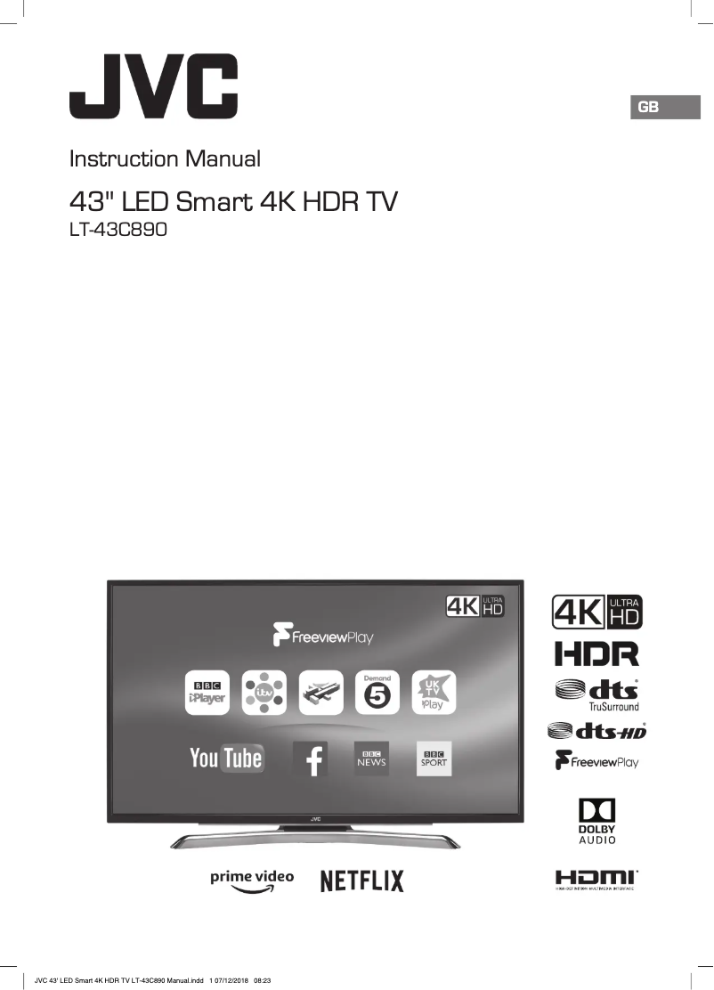 Página 1 del manual Manual de usuario JVC LT-43C890