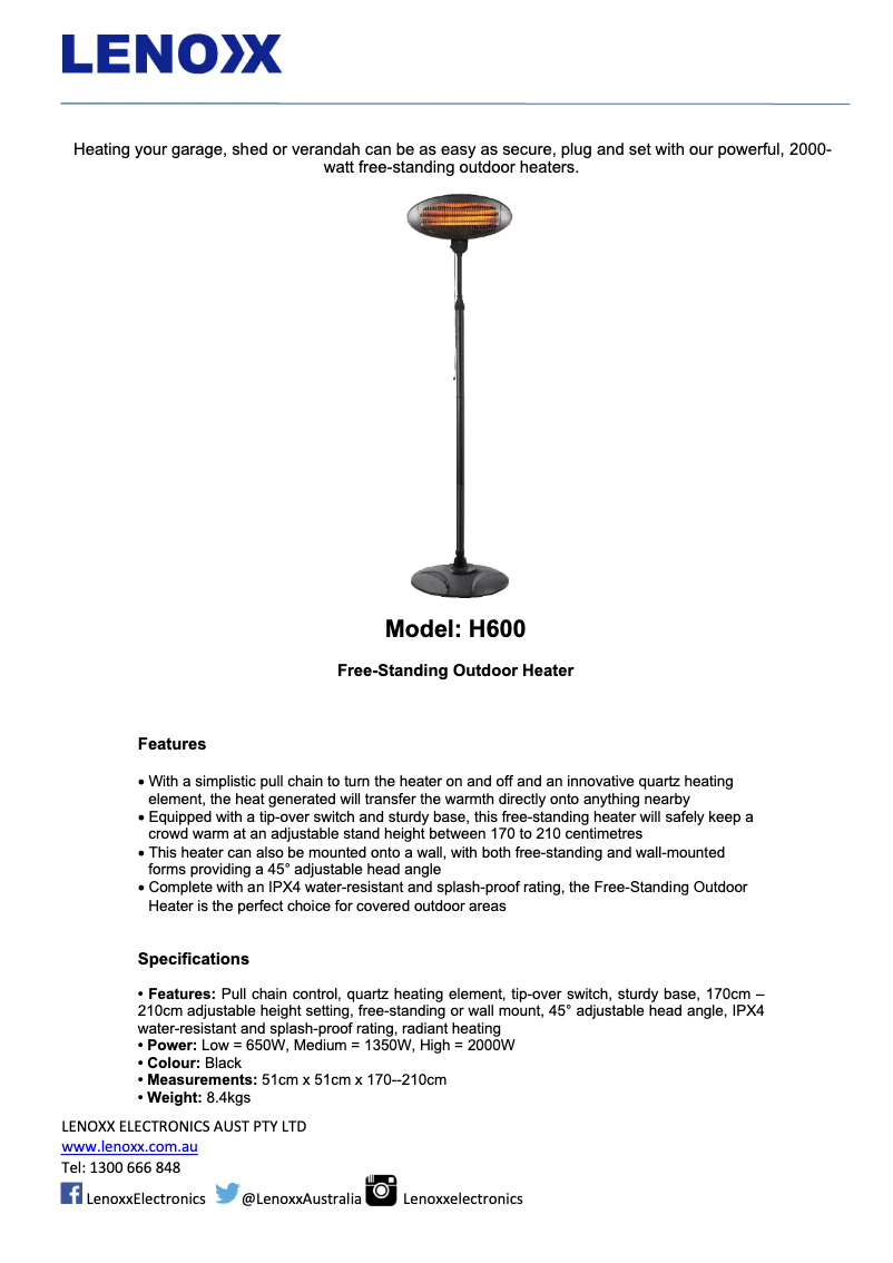 Imagen de la primera página del manual del dispositivo H600
