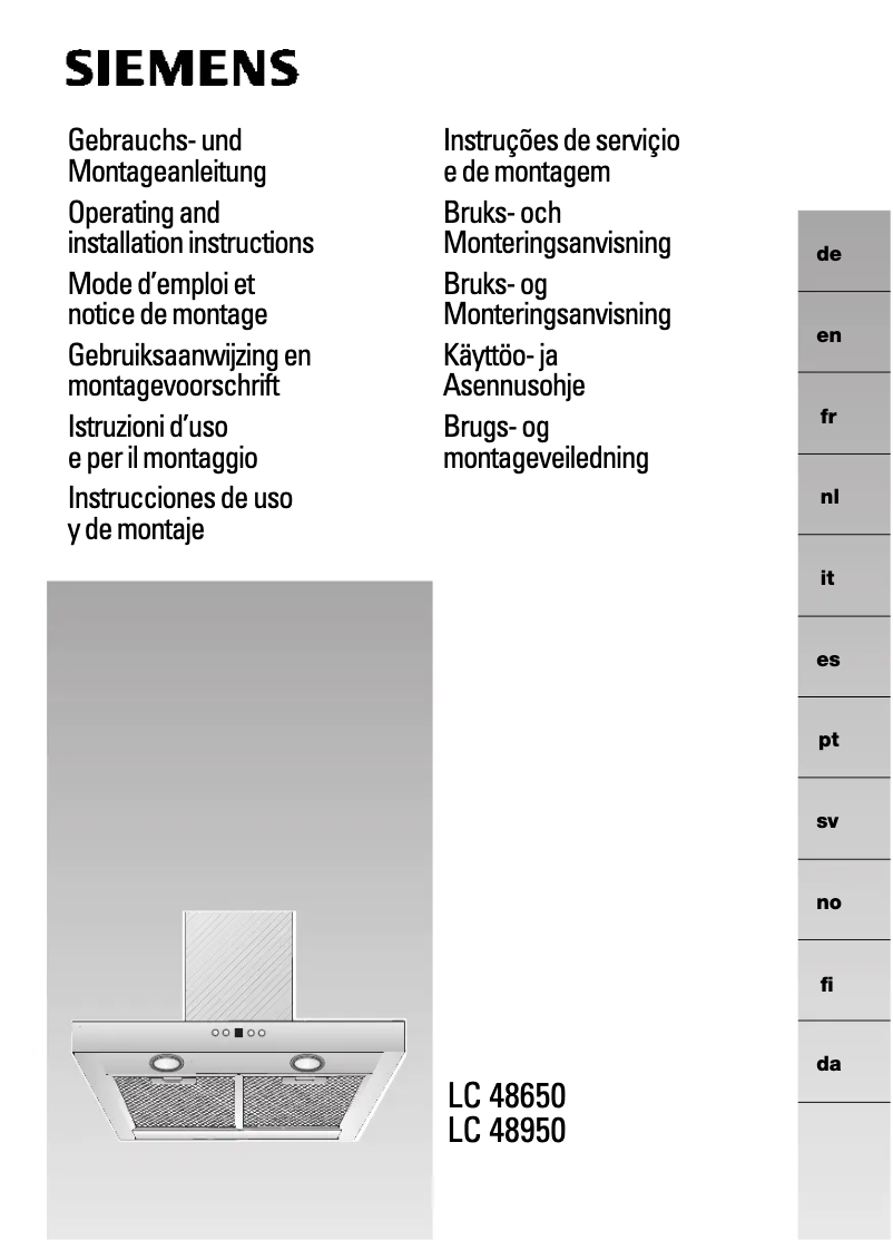 Imagen de la primera página del manual del dispositivo LC48650