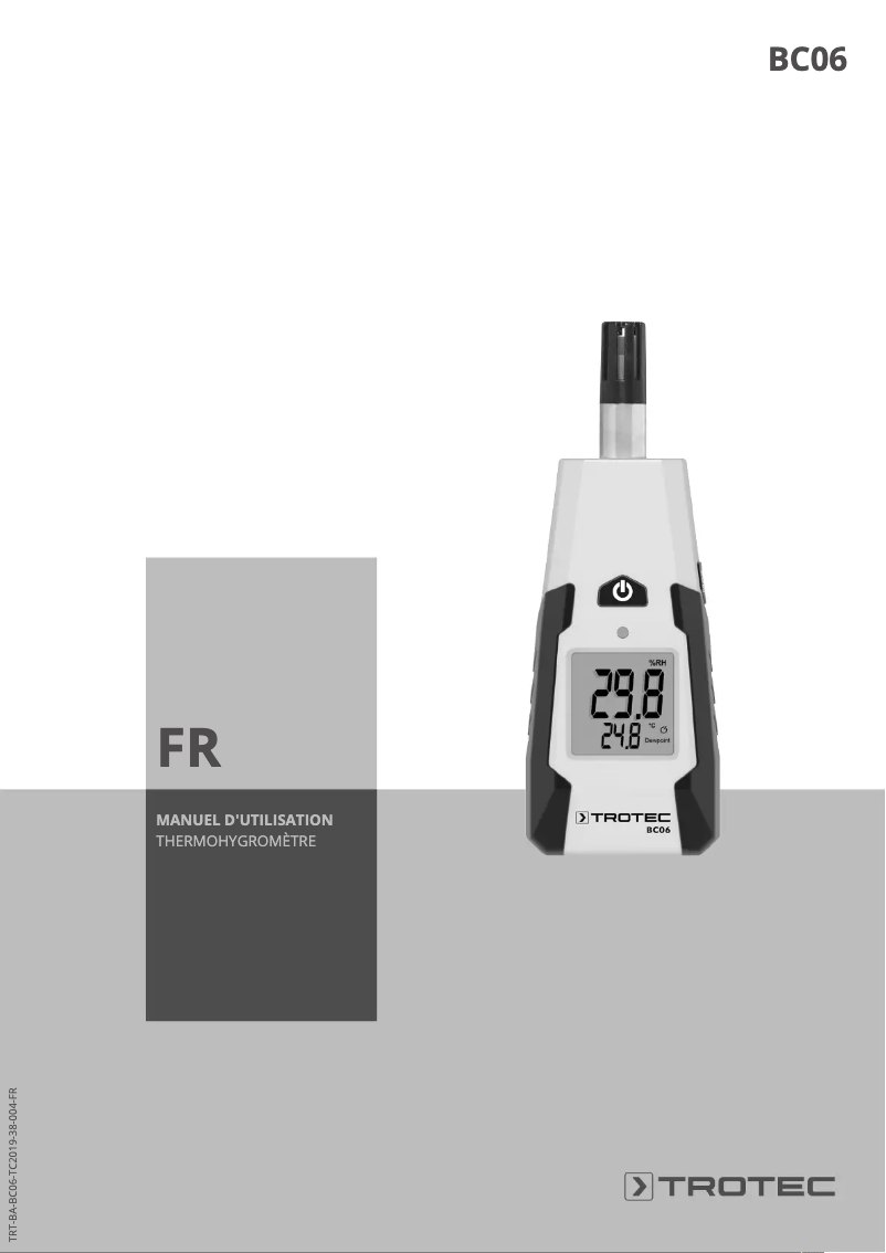 Imagen de la primera página del manual del dispositivo BC06