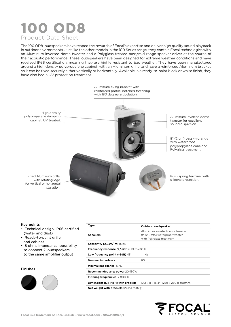 Página nº 1 - Ficha técnica Focal 100 OD8