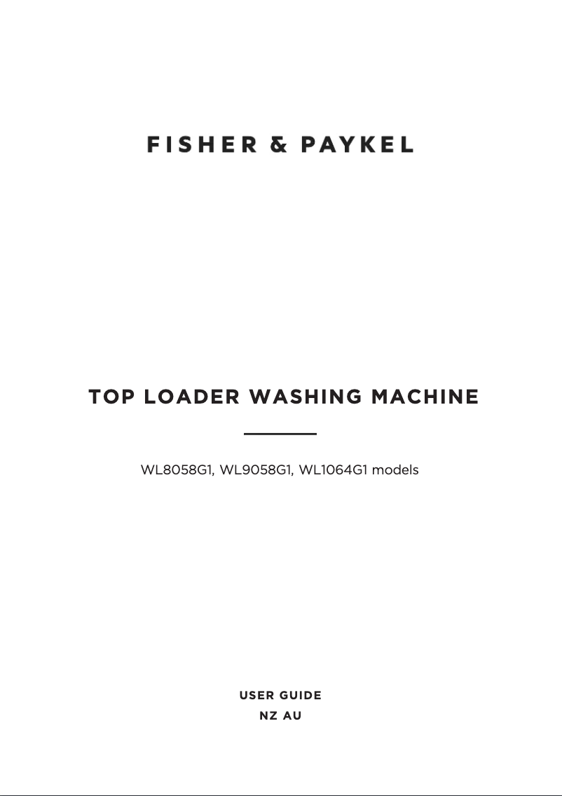 Página 1 del manual Manual de usuario Fisher & Paykel WL8058G1