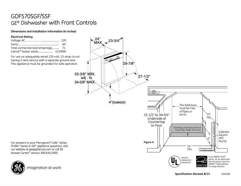 Imagen de la primera página del manual del dispositivo GDF570SGFWW