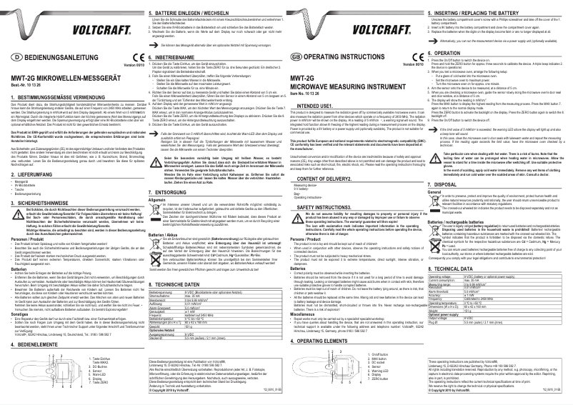 Página nº 1 - Manual de usuario Voltcraft MWT-2G