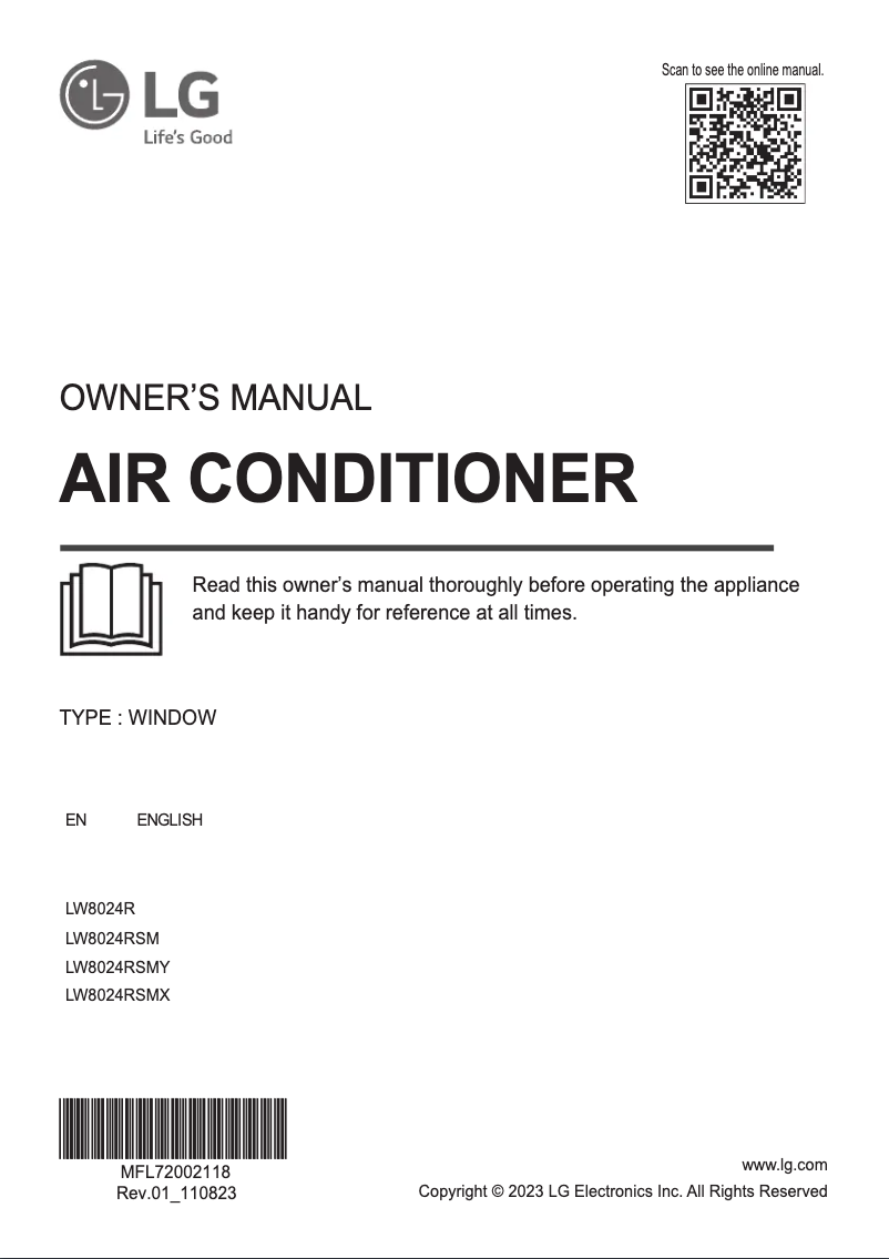 Página 1 del manual Manual de usuario LG LW8024RSMX