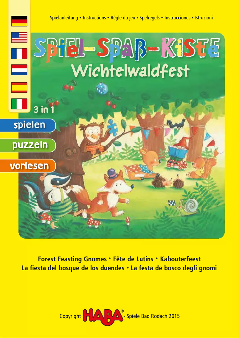 Página 1 del manual Manual de usuario HABA Games N' Fun Forest FestivalGames N' Fun Forest Festival