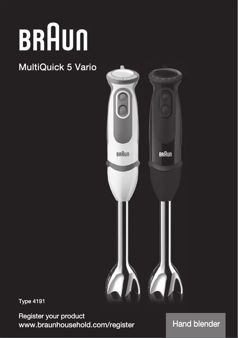 Página nº 1 - Manual de usuario Braun MultiQuick 5 Vario Fit MQ5064 Shape