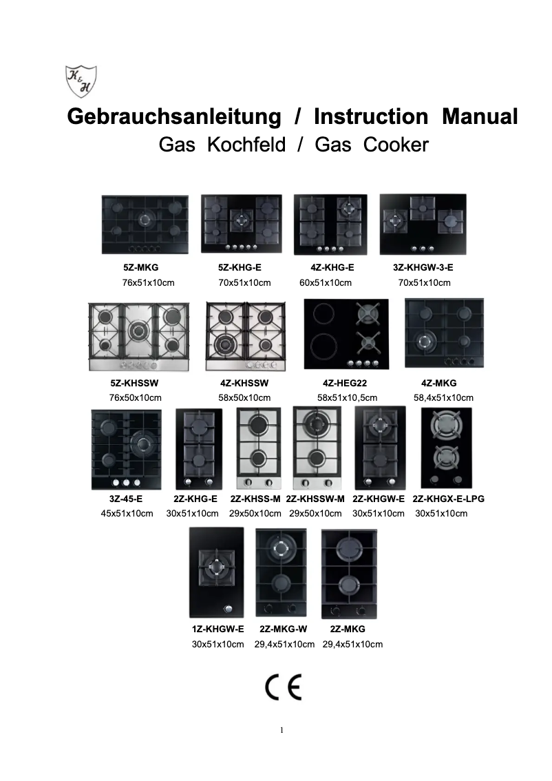 Imagen de la primera página del manual del dispositivo 2Z-KHG