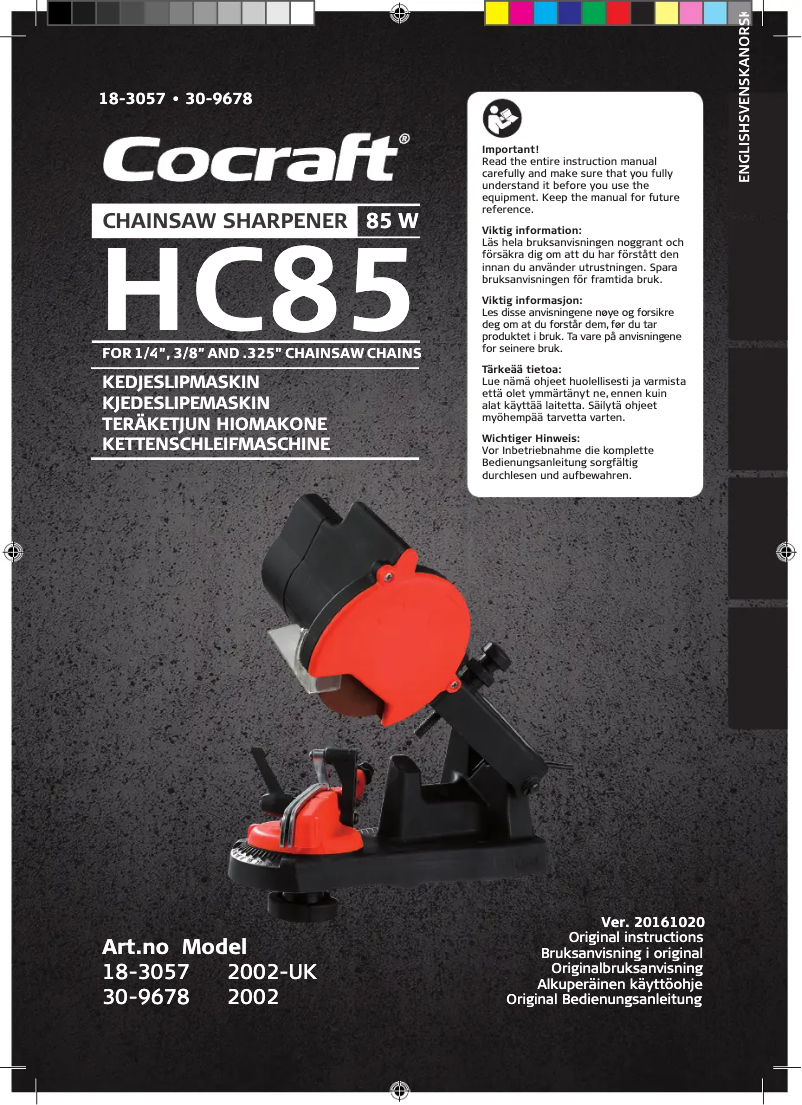 Página nº 1 - Manual de usuario Cocraft HC85