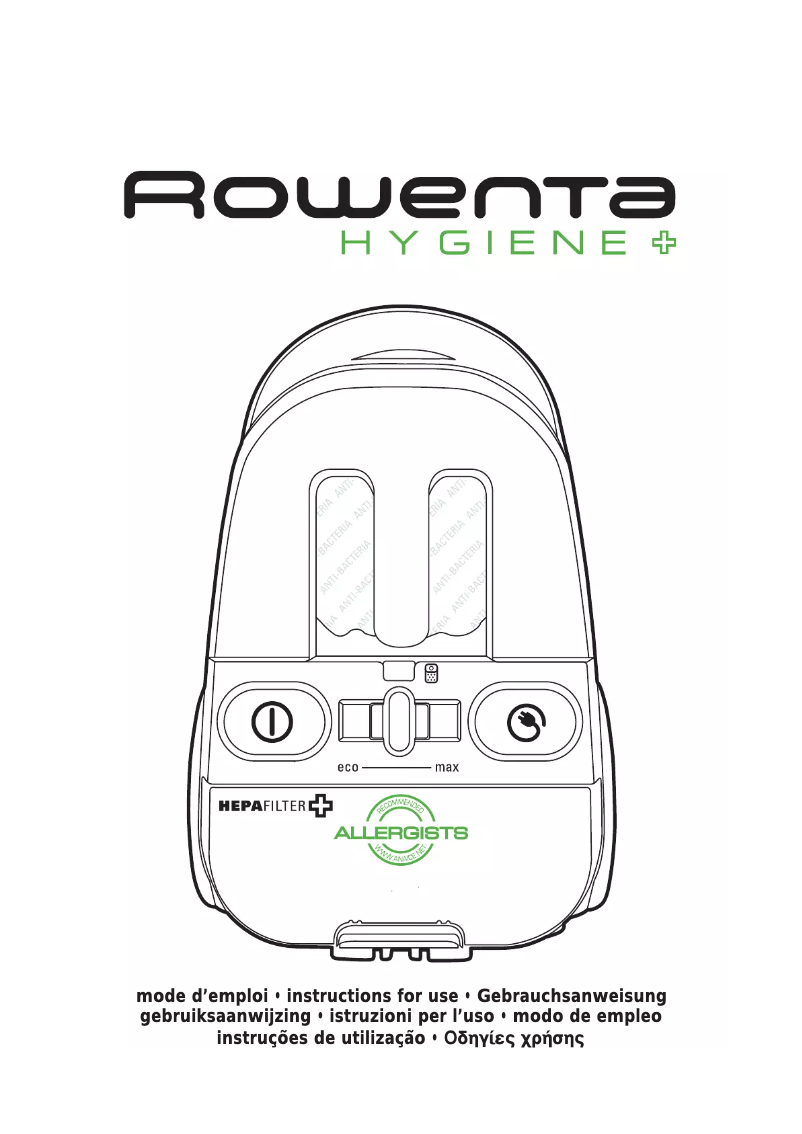 Imagen de la primera página del manual del dispositivo Hygiene+ R0602101