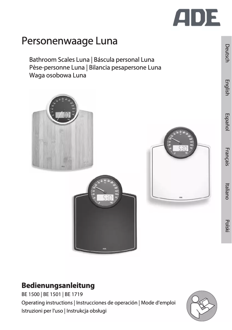 Imagen de la primera página del manual del dispositivo Luna BE 1719