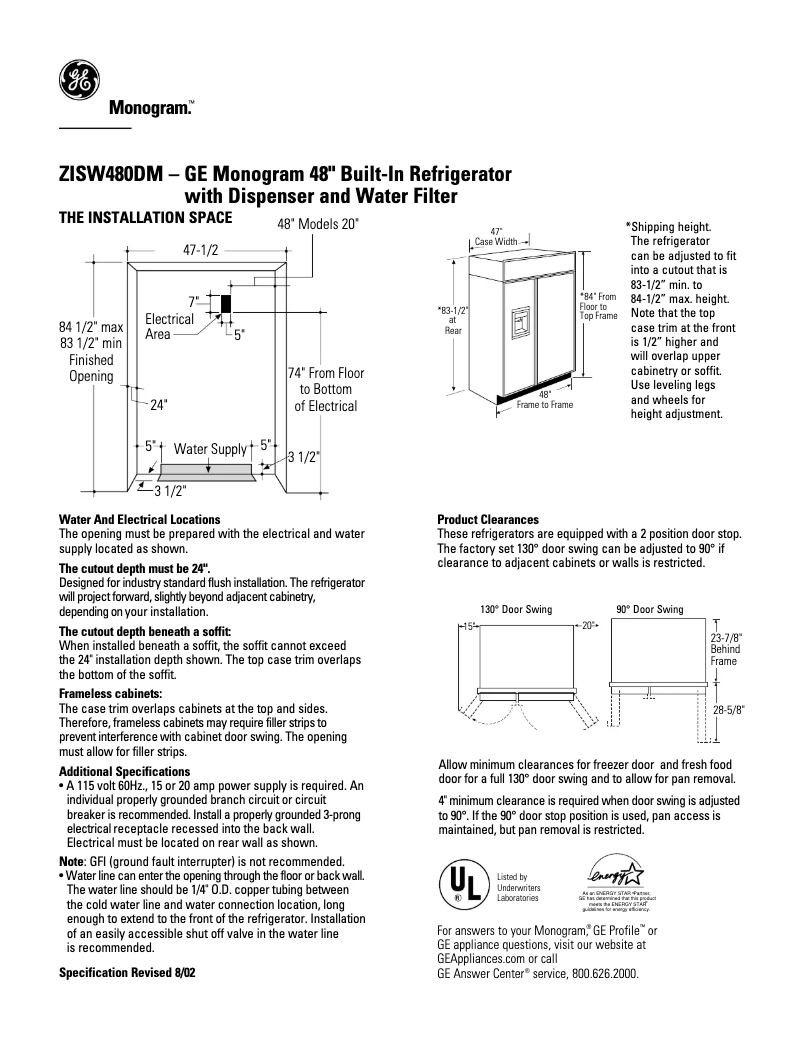 Imagen de la primera página del manual del dispositivo ZISW480DM