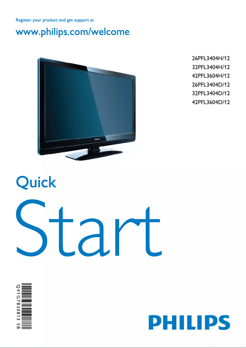 Imagen de la primera página del manual del dispositivo 42PFL3604H