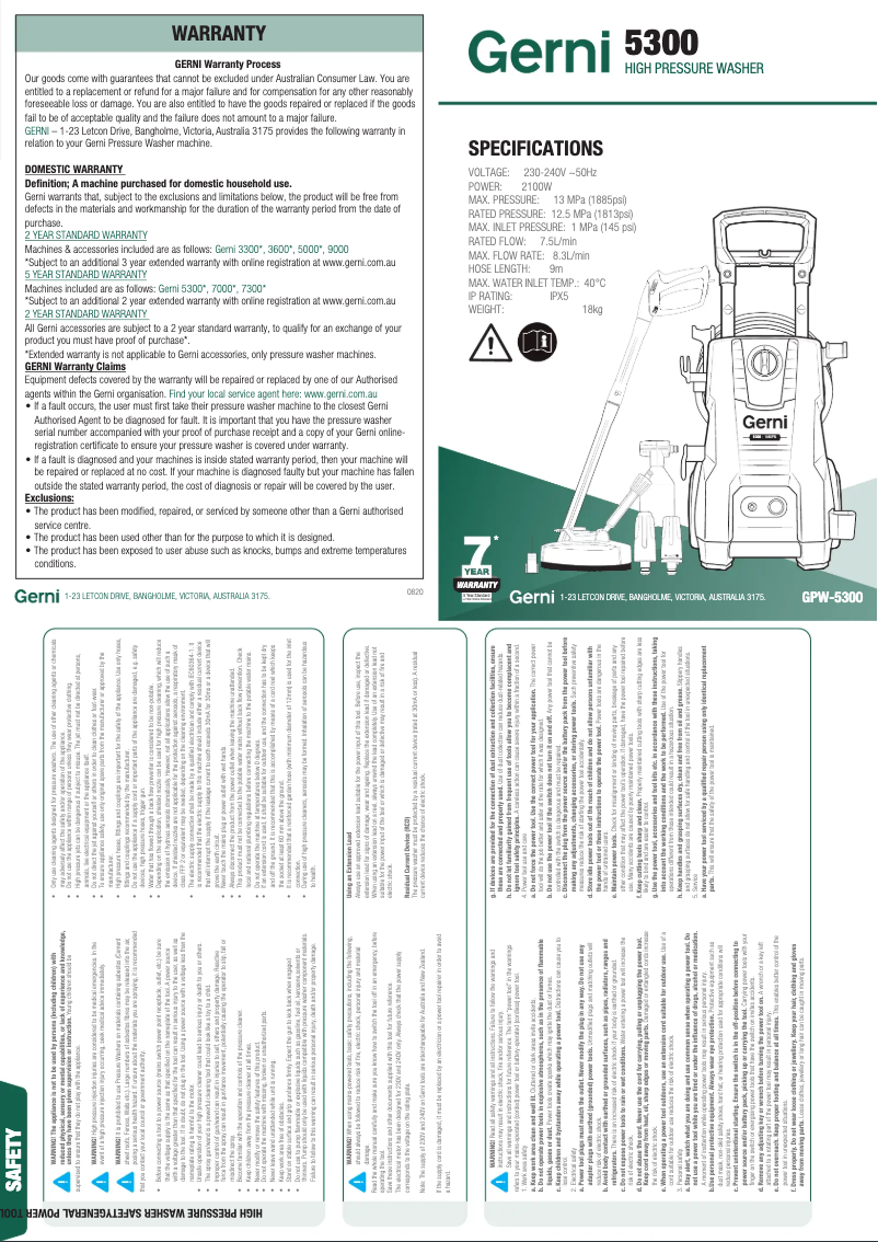 Imagen de la primera página del manual del dispositivo 5300