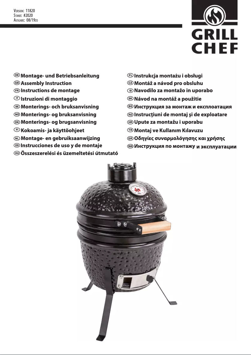 Página 1 del manual Manual de usuario Grill Chef Kamado 11820