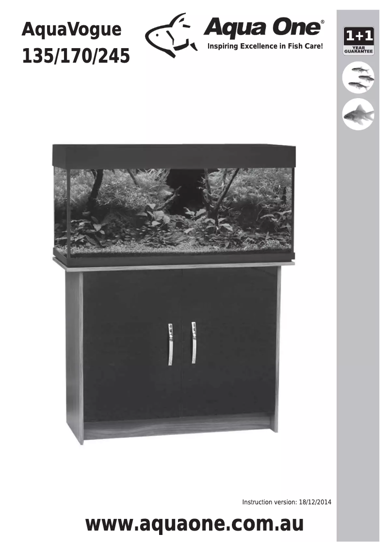 Imagen de la primera página del manual del dispositivo AquaVogue 170