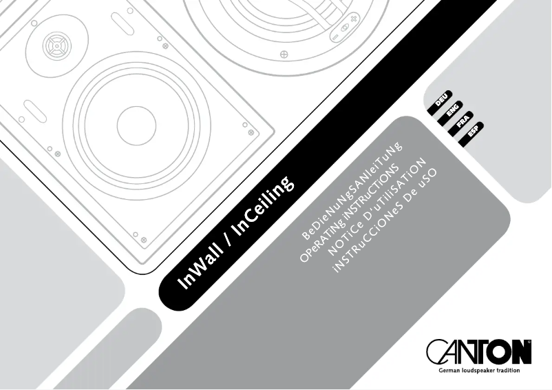 Página 1 del manual Manual de usuario Canton InCeiling 845