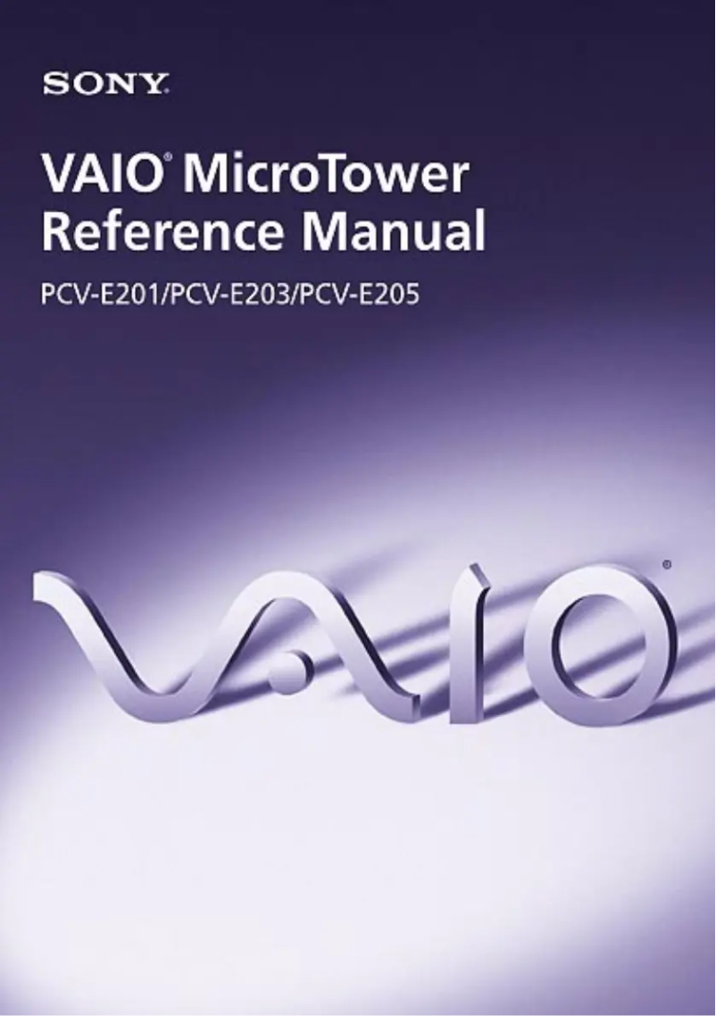 Imagen de la primera página del manual del dispositivo Vaio PCV-E203
