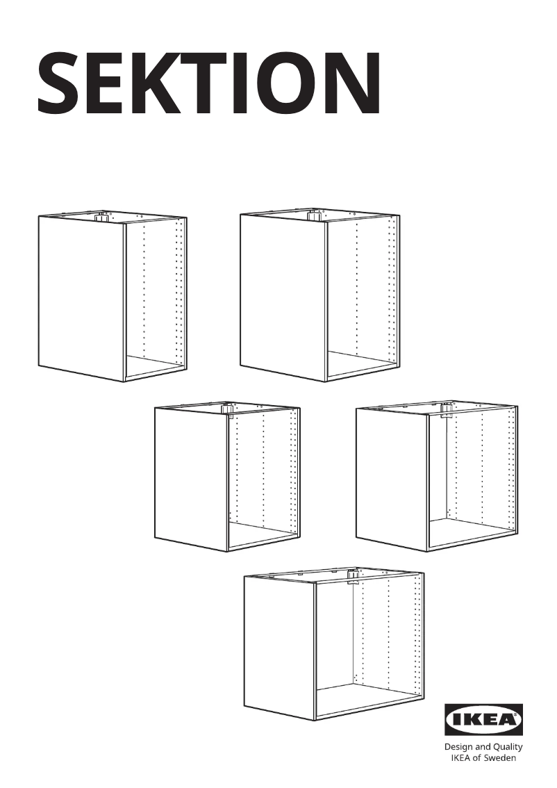 Página 1 del manual Manual de usuario Ikea SEKTION 802.653.98