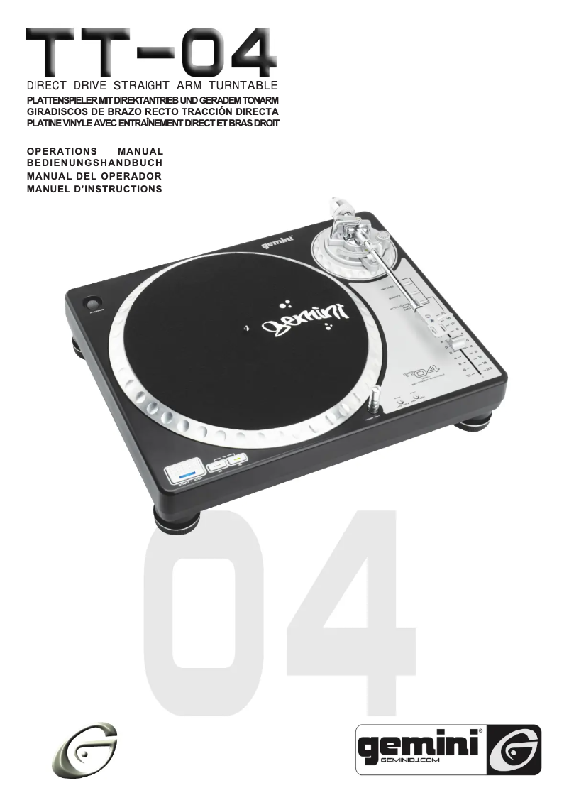 Página nº 1 - Manual de usuario Gemini TT-2000