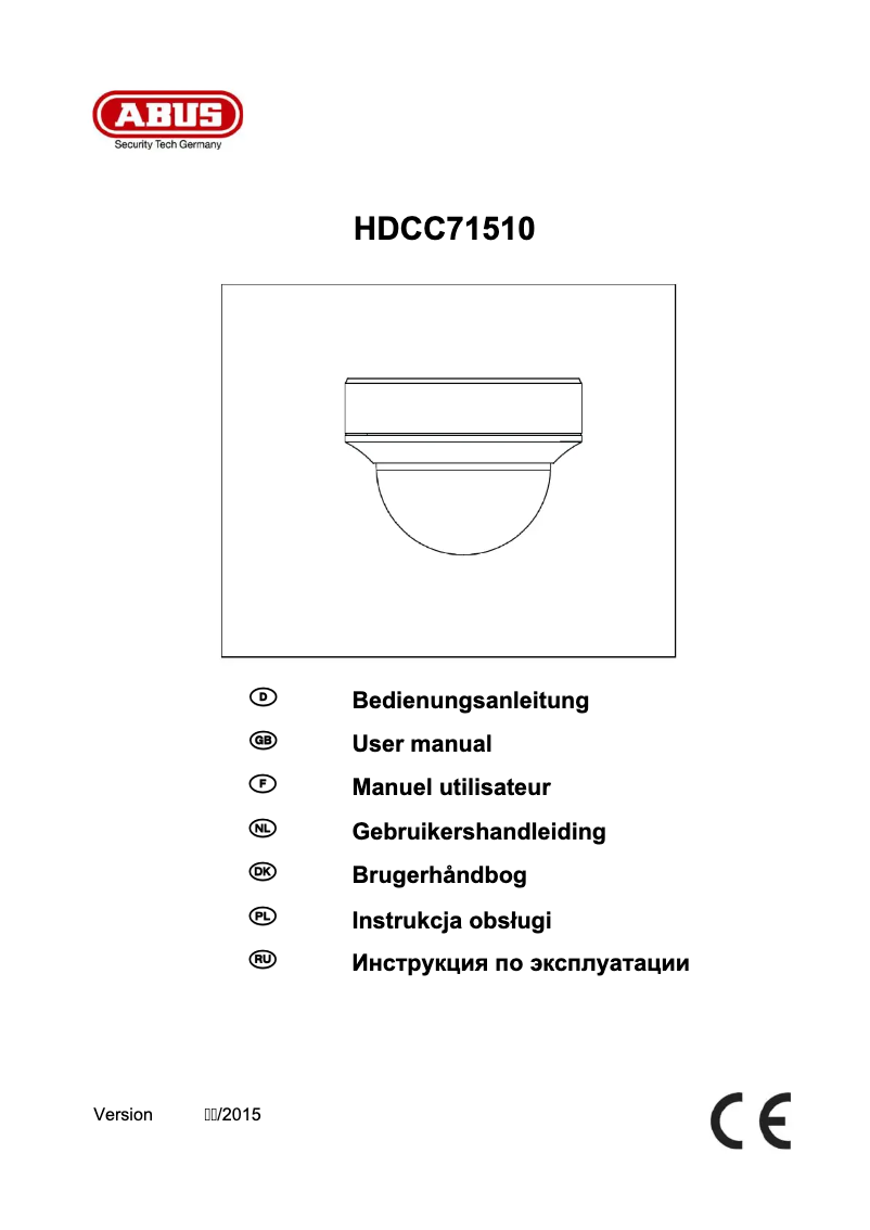 Página 1 del manual Manual de usuario Abus HDCC71510