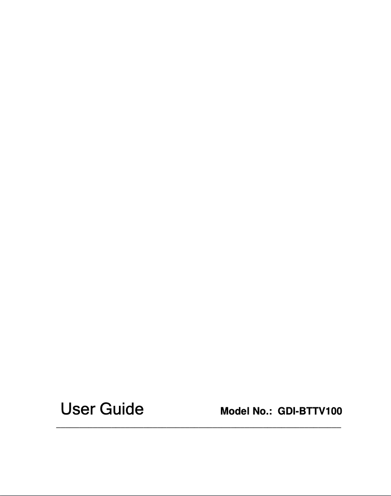 Página 1 del manual Manual de usuario Grace Digital Audio GDI-BTTV100