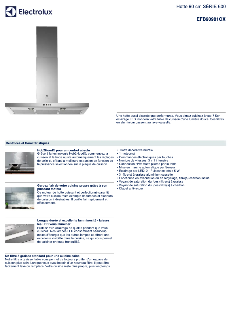 Imagen de la primera página del manual del dispositivo EFB90981OX