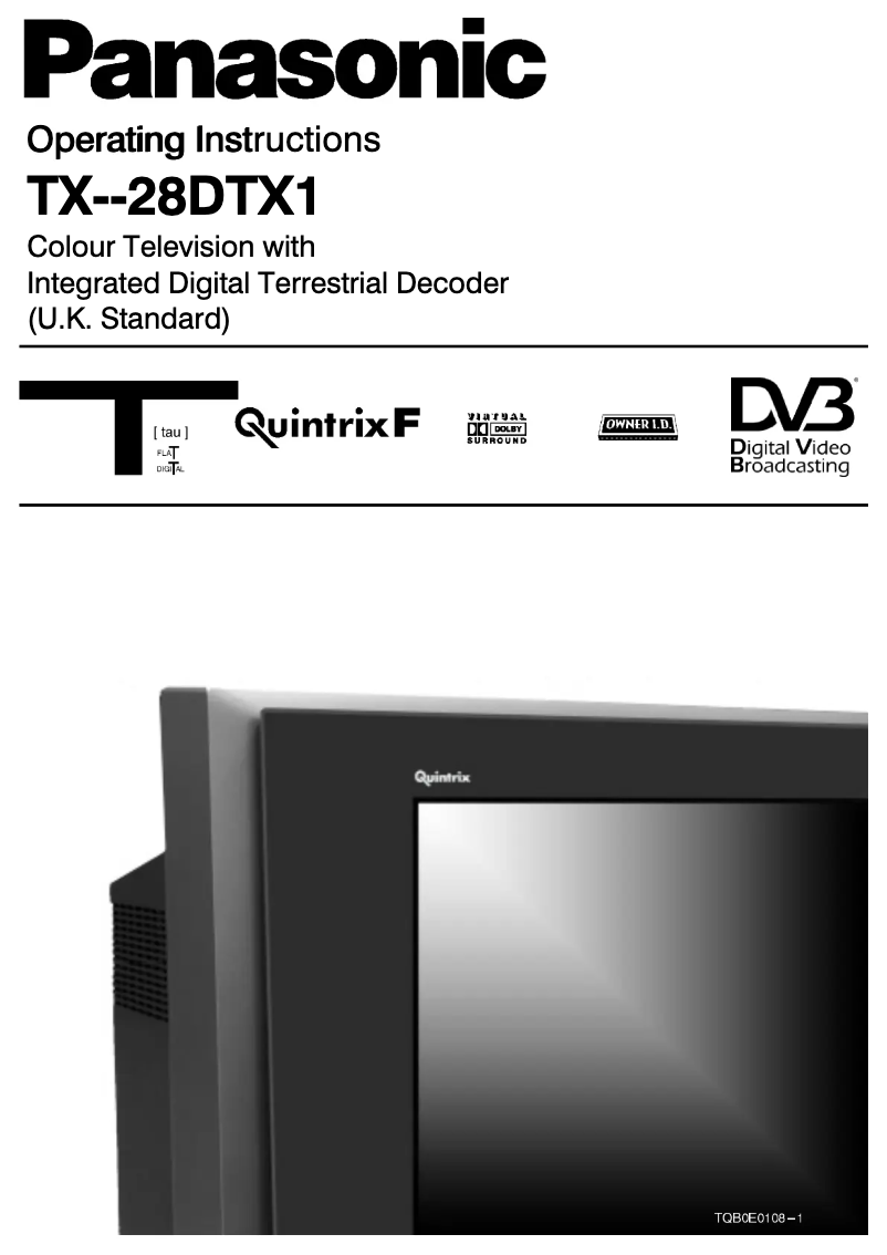 Página 1 del manual Manual de usuario Panasonic TX-28DTX1