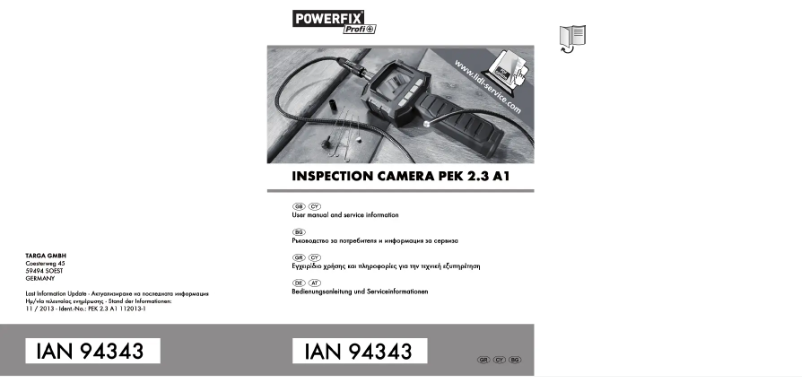 Imagen de la primera página del manual del dispositivo PEK 2.3 A1