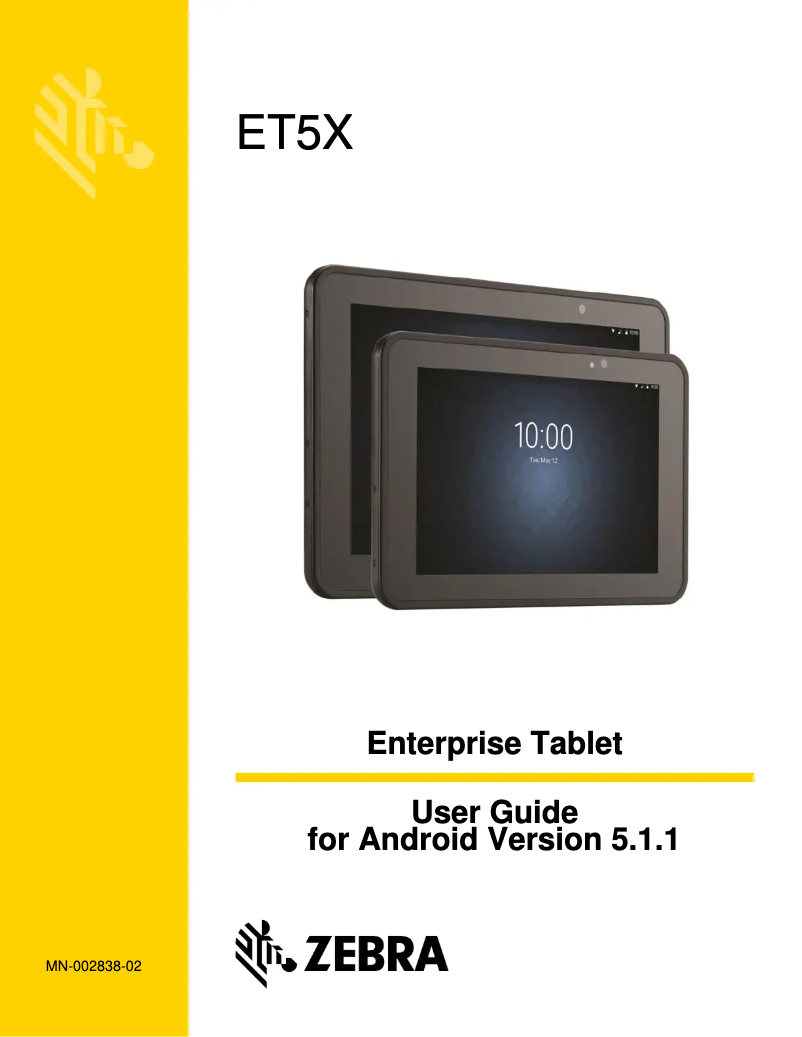 Imagen de la primera página del manual del dispositivo ET55