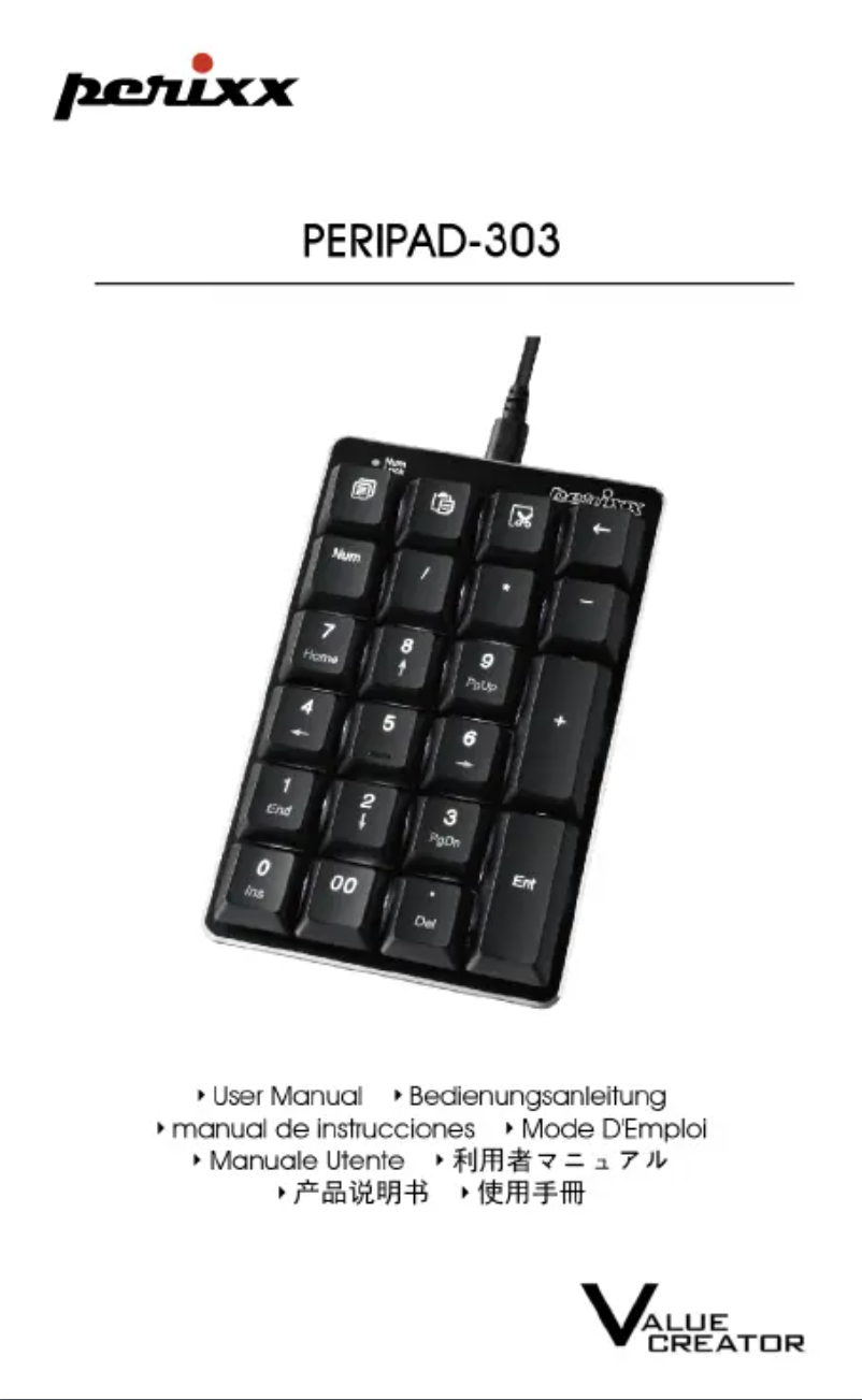 Página 1 del manual Manual de usuario Perixx Peripad-303