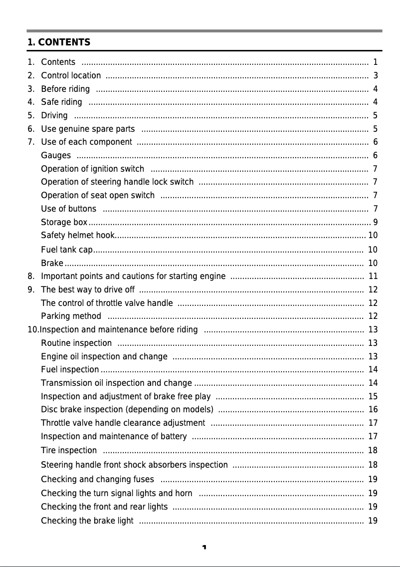 Imagen de la primera página del manual del dispositivo Symphony SR 125