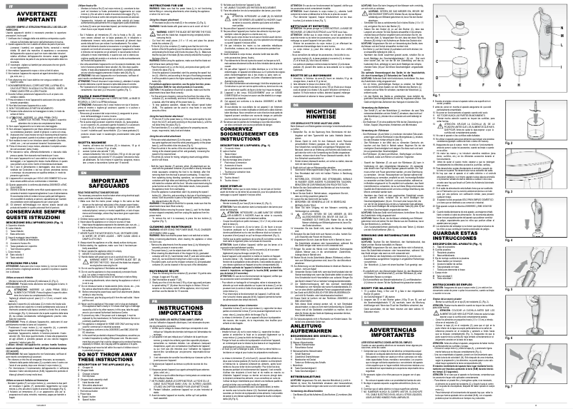 Página 1 del manual Manual de usuario Ariete Pimmy 400