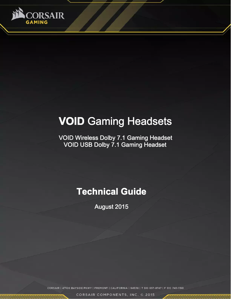 Imagen de la primera página del manual del dispositivo VOID RGB 7.1