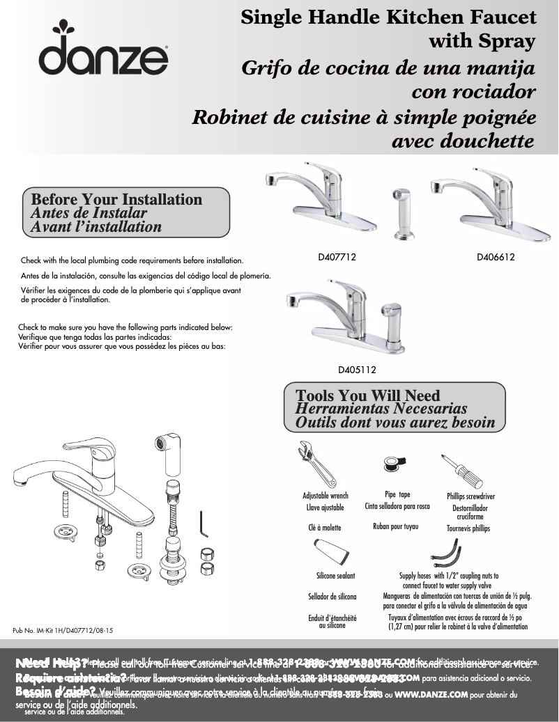 Imagen de la primera página del manual del dispositivo D406612