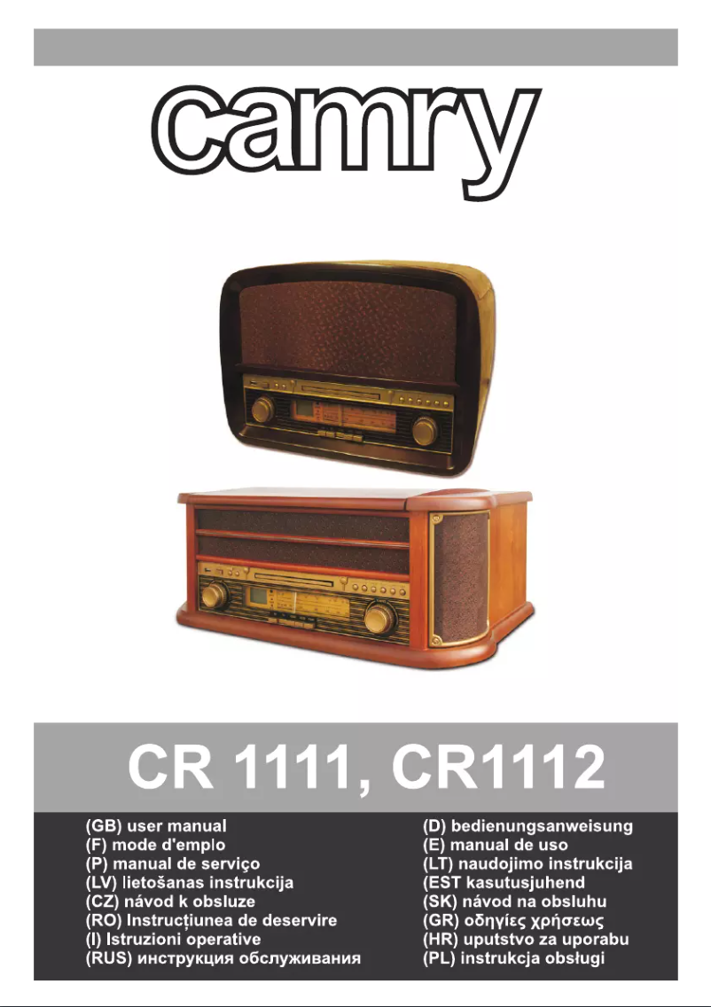 Imagen de la primera página del manual del dispositivo CR 1112