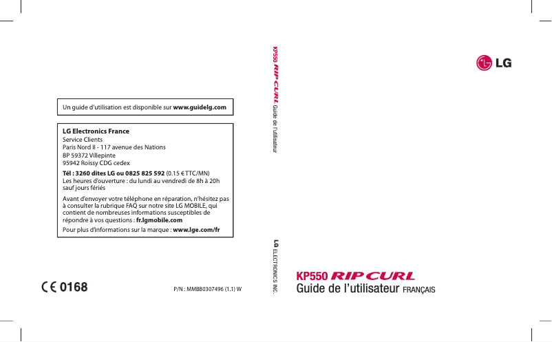 Imagen de la primera página del manual del dispositivo KP550