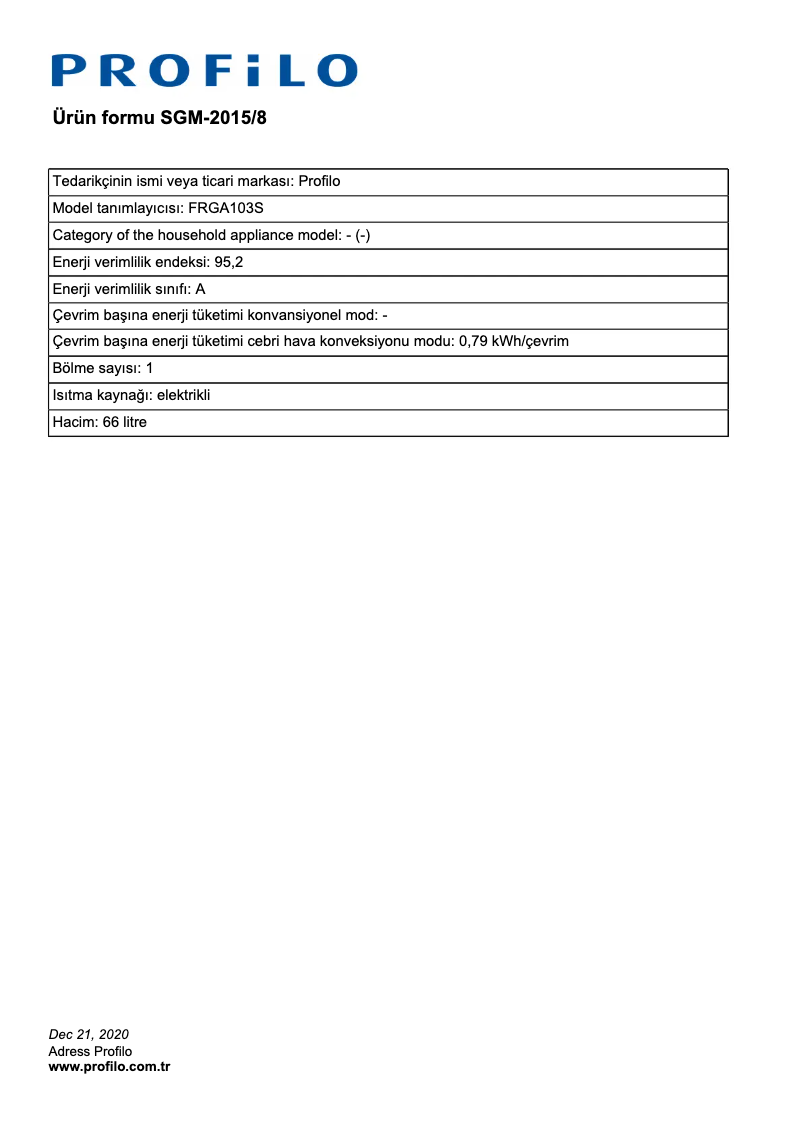 Imagen de la primera página del manual del dispositivo FRGA103S