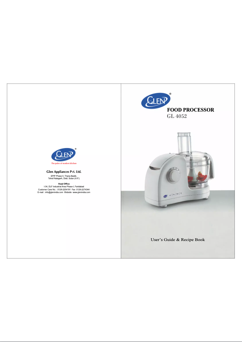 Imagen de la primera página del manual del dispositivo GL 4052