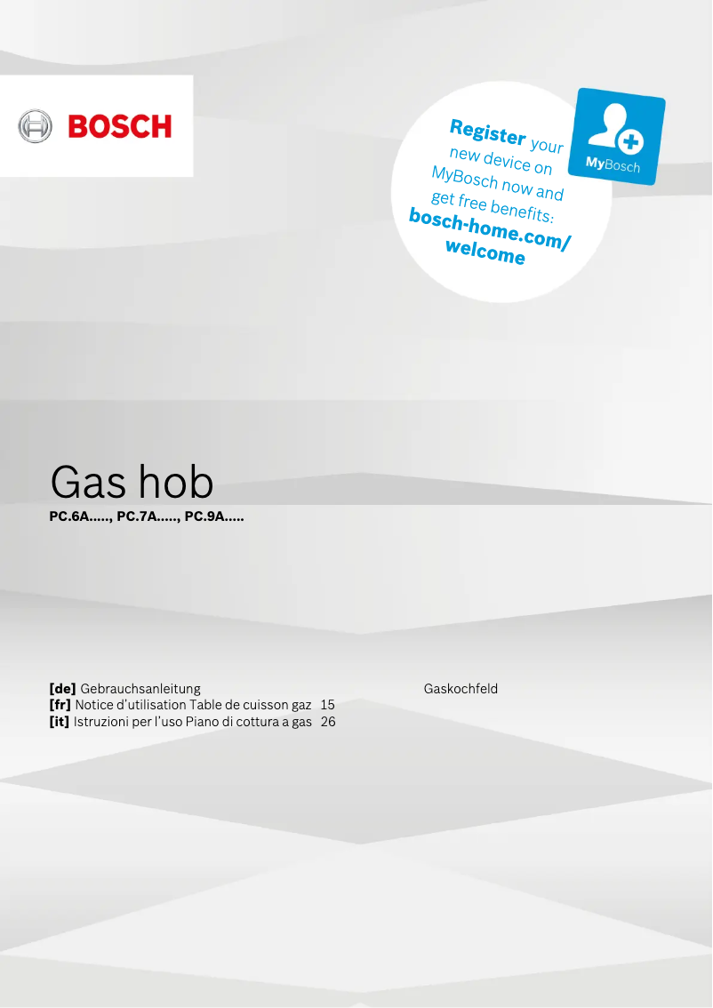 Página nº 1 - Manual de usuario Bosch PCR9A5C90N