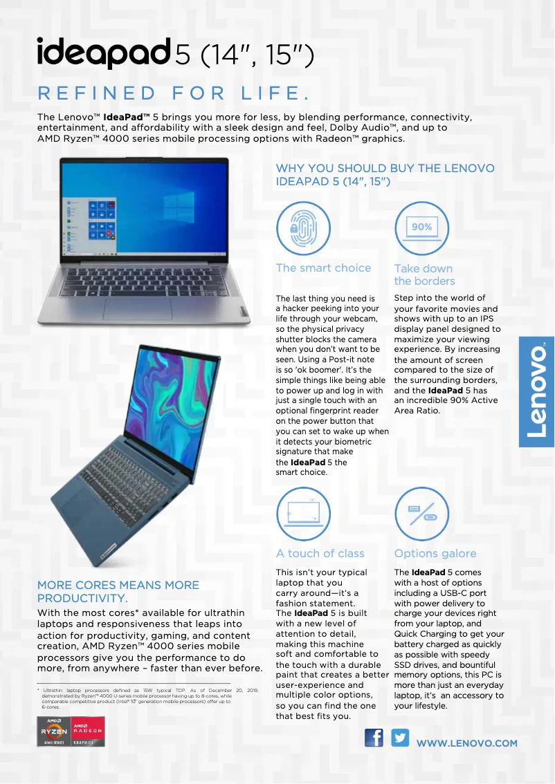 Página nº 1 - Folleto Lenovo IdeaPad 5
