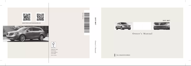 Página 1 del manual Manual de usuario Lincoln MKT (2017)