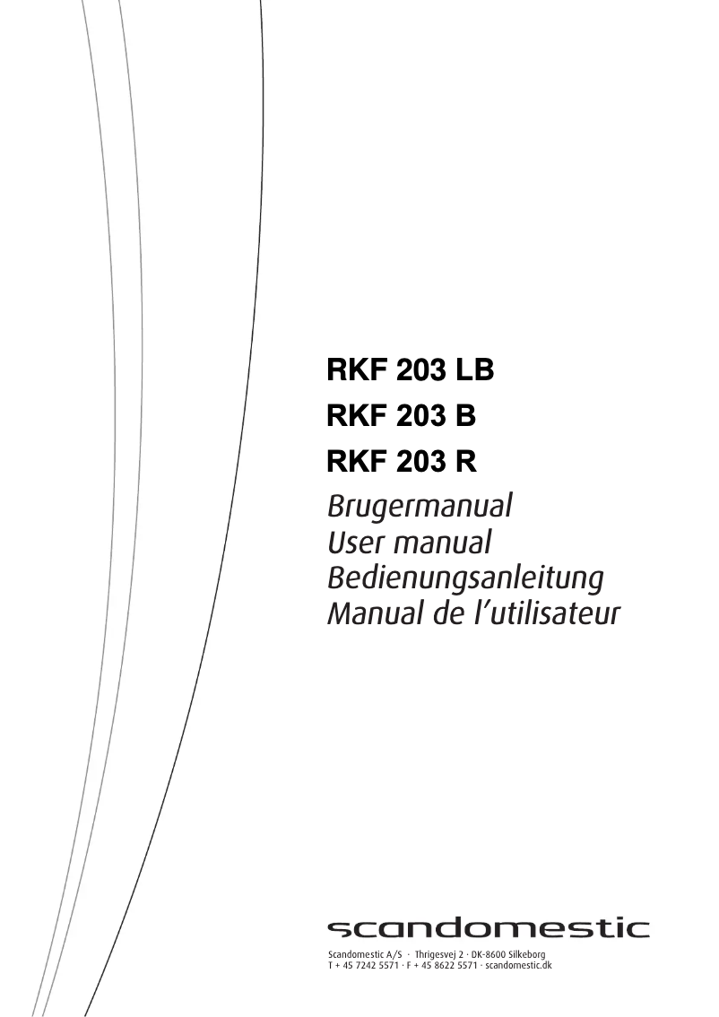 Imagen de la primera página del manual del dispositivo RKF 203 B